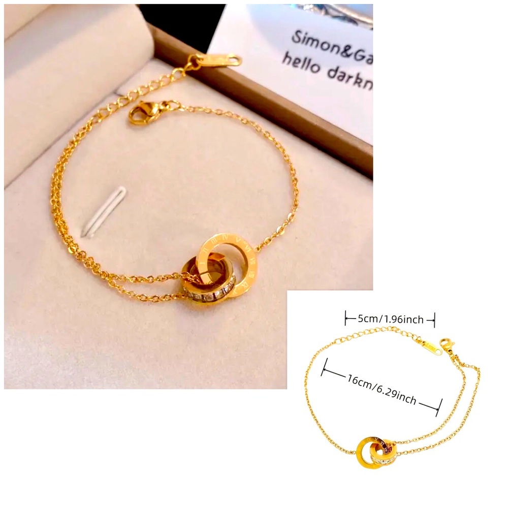 INTERLOCKING TITANIUM STEEL CHAIN BRACELET